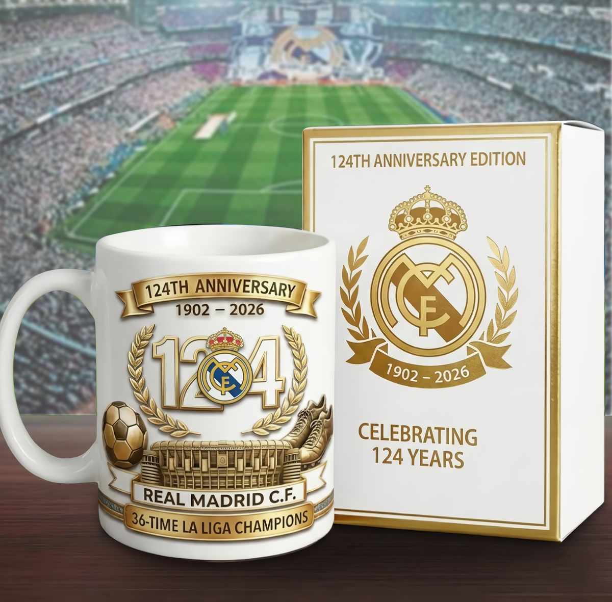 Real 124 Years Anniversary Accent Mug , Cream Mug Gifts , Holiday Gifts