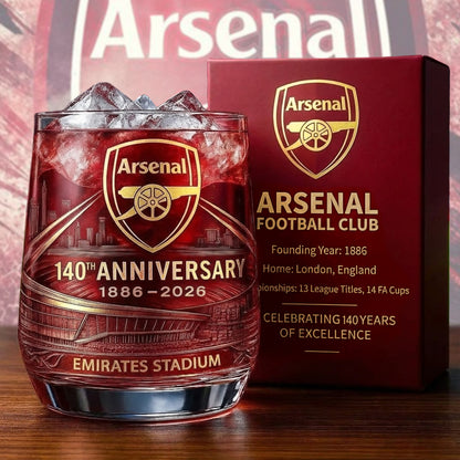 Personalized ASN 140 Years Anniversary Whisky , ASN Stadium Whiskey Glass, Holiday Gifts