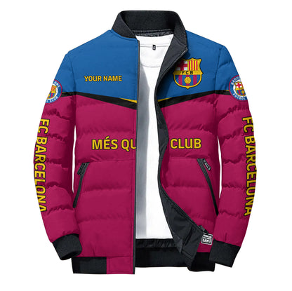 Personalized Barca FC Sport Puffer Jacket 3D V2