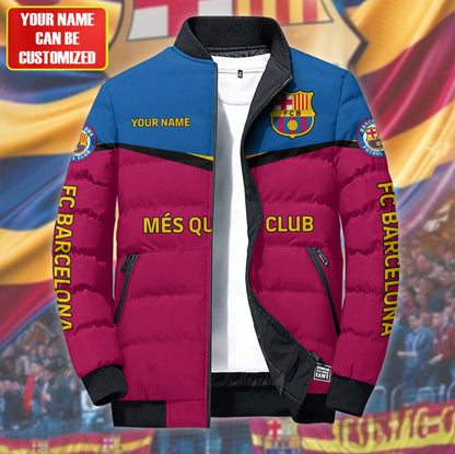 Personalized Barca FC Sport Puffer Jacket 3D V2
