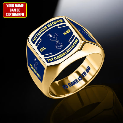Tottenham FC Custom Name Classic Design Ring