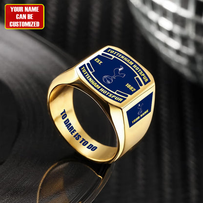 Tottenham FC Custom Name Classic Design Ring