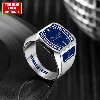 Tottenham FC Custom Name Classic Design Ring