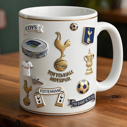 Tottenham FC Accent Mug , Cream Mug Gifts , Holiday Gifts V2