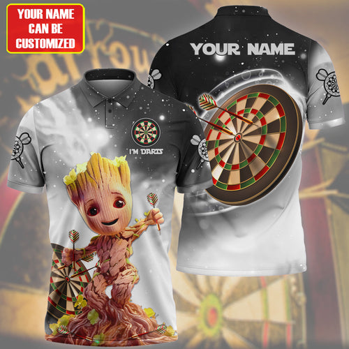 Personalized Name Baby Gr Darts Black Version All Over Printed Unisex Shirt Q240201