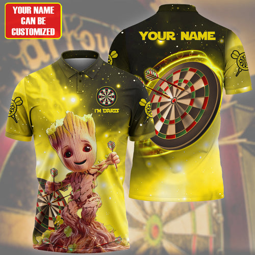 Personalized Name Baby Gr Darts Yellow Version All Over Printed Unisex Shirt Q240201