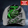 Personalized Name Green Skull Darts Classic Cap Q240208