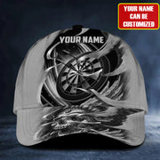 Personalized Name Black Skull Darts Classic Cap Q240208