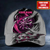 Personalized Name Pink Skull Darts Classic Cap Q240208