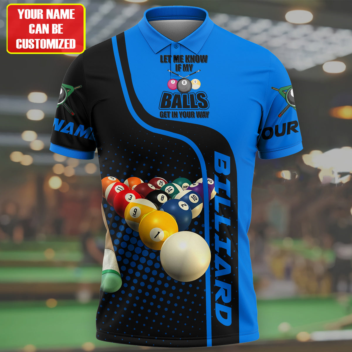 Personalized Name Billiard Q10 All Over Printed Unisex Shirt Q240306