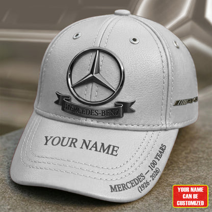 Personalized Merc AMG 100th Anniversary Leather Classic Cap (1926-2026)