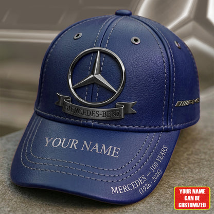 Personalized Merc AMG 100th Anniversary Leather Classic Cap (1926-2026)