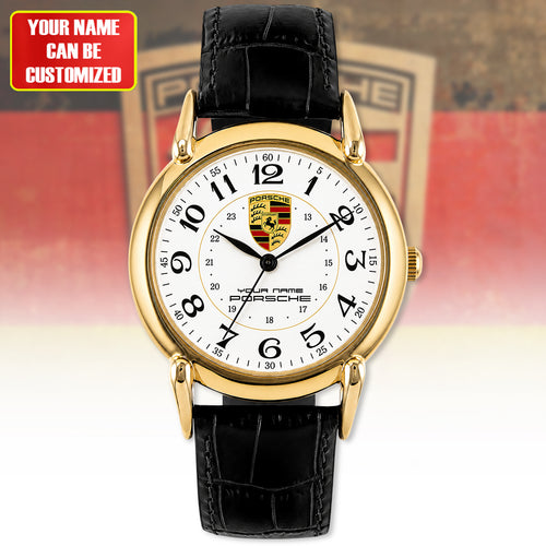 Personalized Pors Peugeot Leather Strap Watch