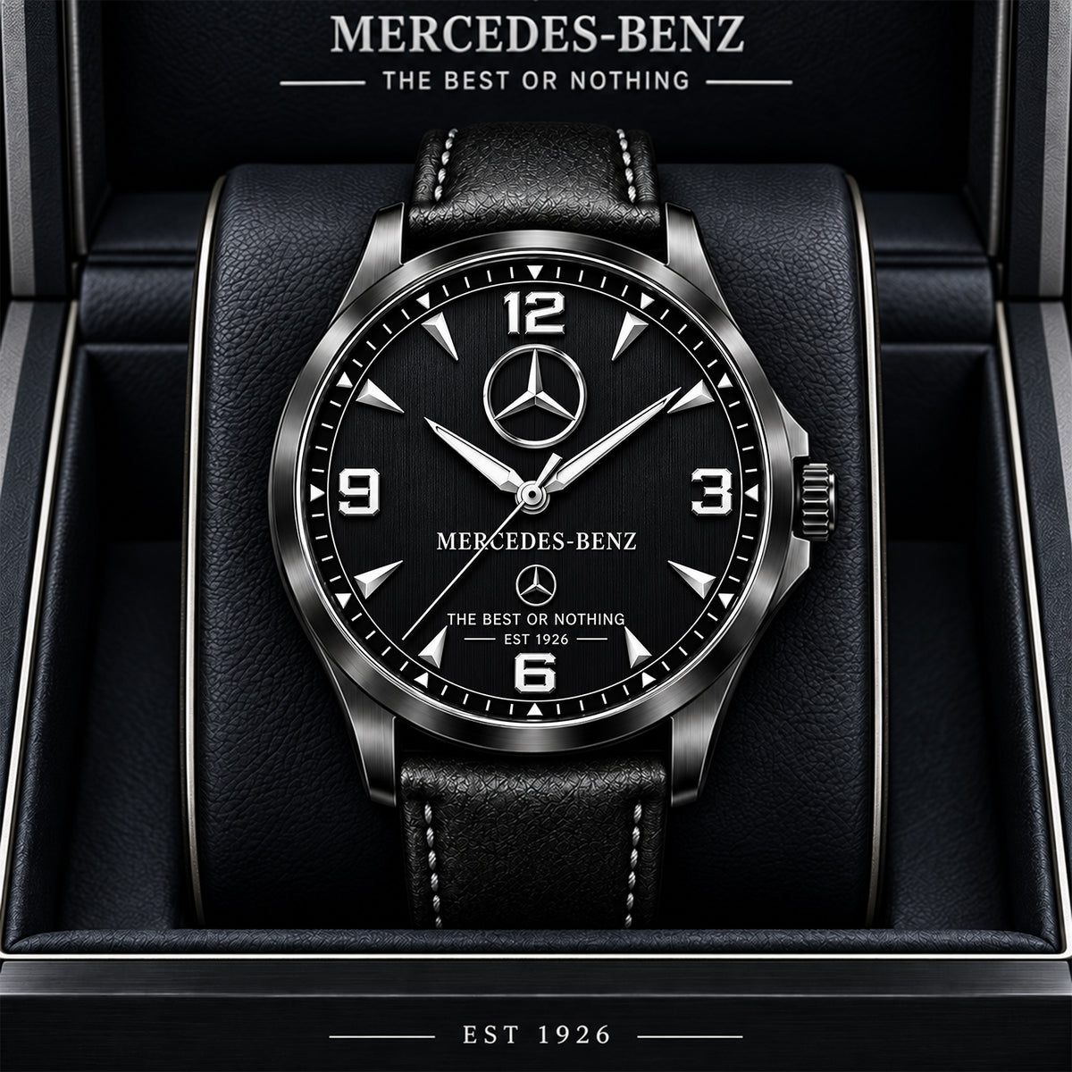 Personalized Merc Premium Luxury Leather Strap Watch