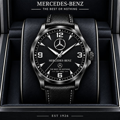 Personalized Merc Premium Luxury Leather Strap Watch