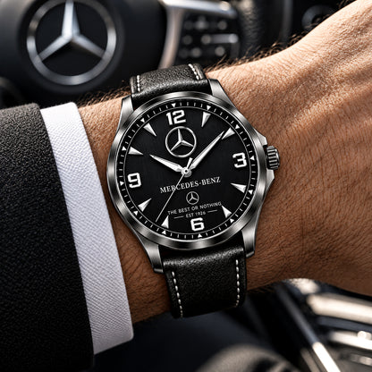 Personalized Merc Premium Luxury Leather Strap Watch