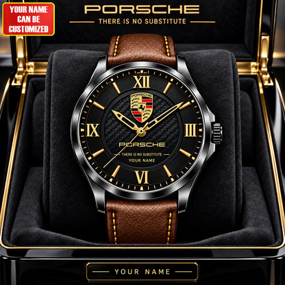 Personalized Pors Premium Luxury Leather Strap Watch V2