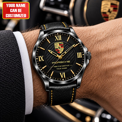 Personalized Pors Premium Luxury Leather Strap Watch V2
