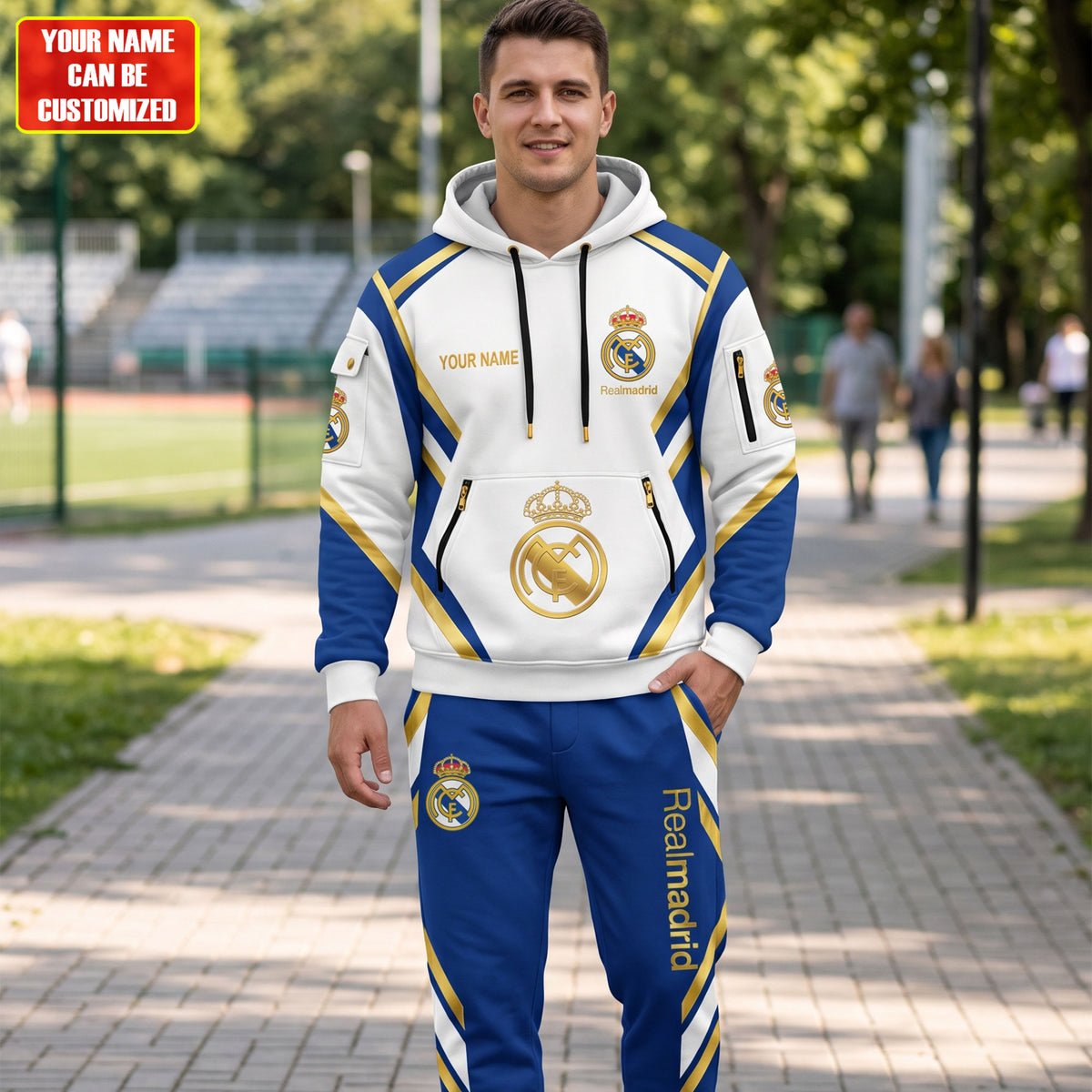 Personalized Real FC 2026 3D Cotton Hoodie and Sweatpants set