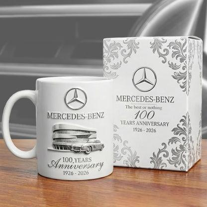 Merc Luxury 100 Years Anniversary Accent Mug , Cream Mug Gifts , Holiday Gifts
