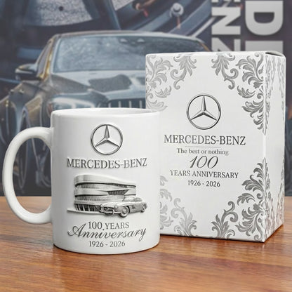 Merc Luxury 100 Years Anniversary Accent Mug , Cream Mug Gifts , Holiday Gifts