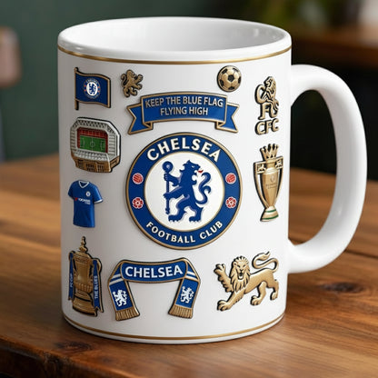 Chelsea CFC Accent Mug , Cream Mug Gifts , Holiday Gifts
