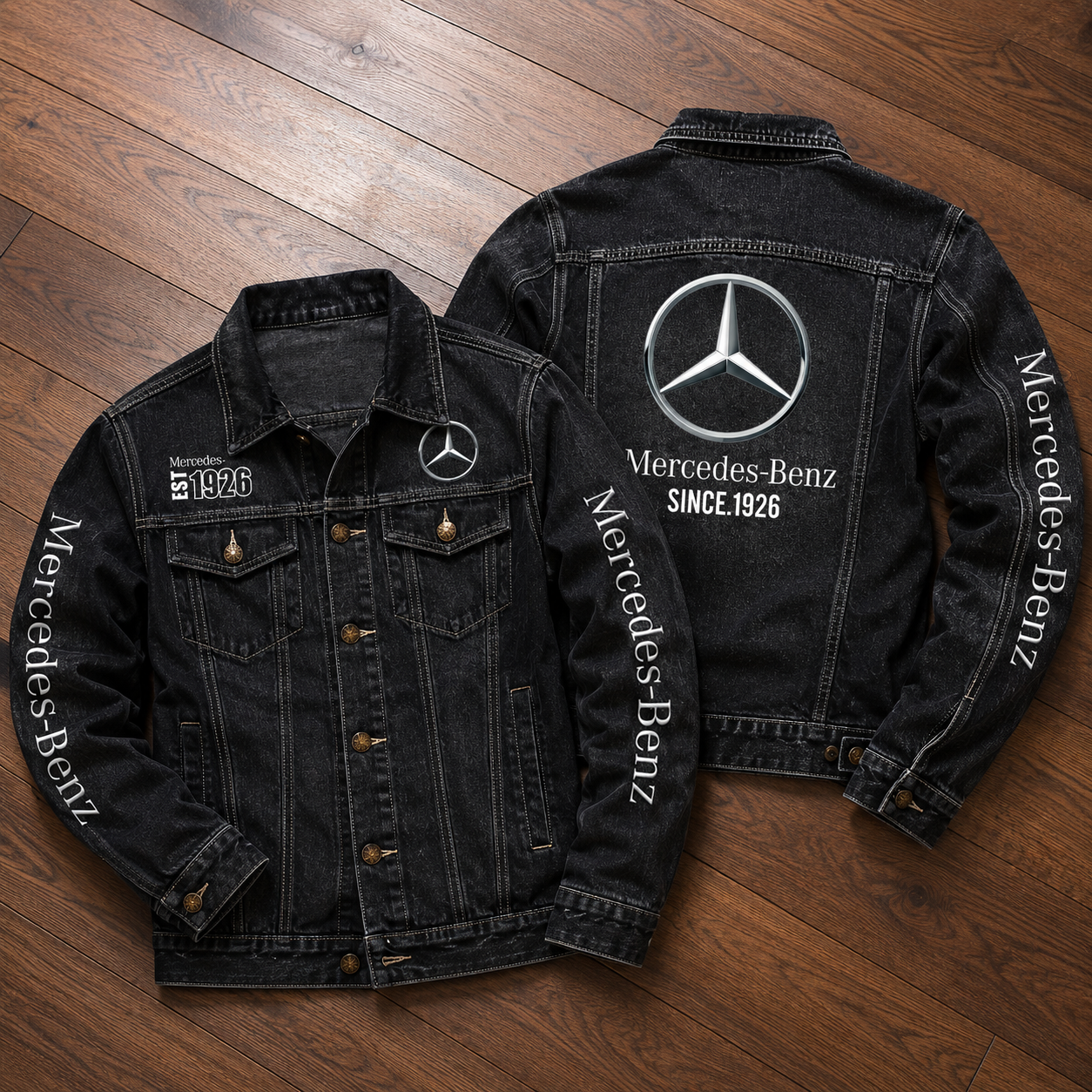 Personalized Merc EST 1926 Denim Casual Jacket , Cotton Jeans Jackets
