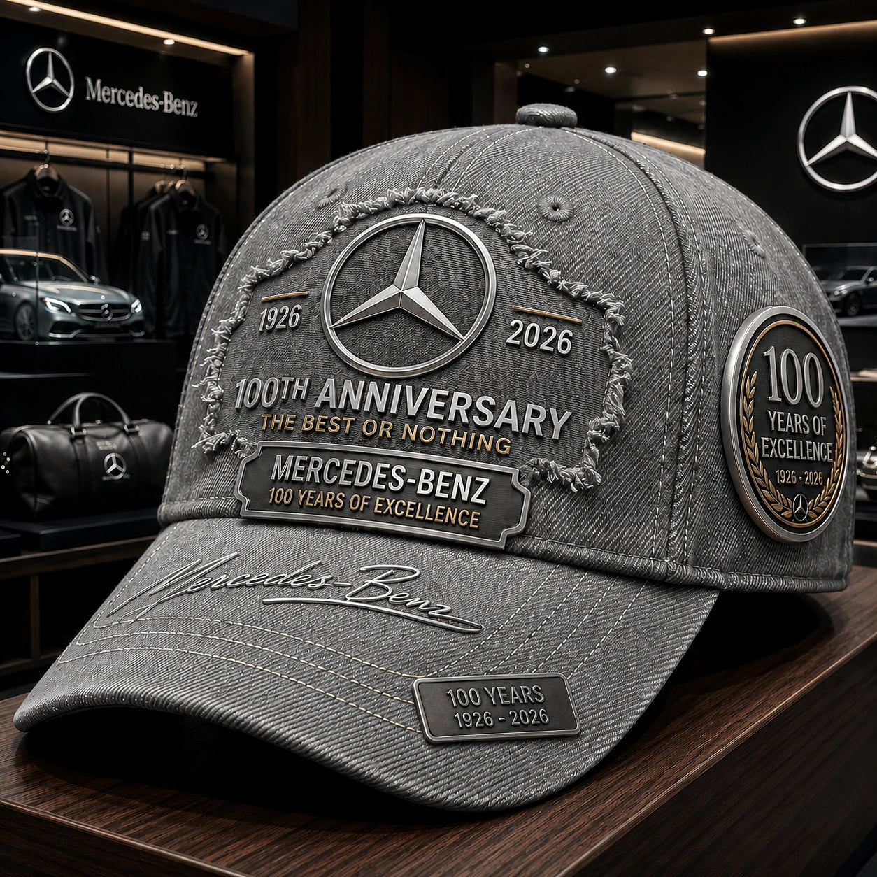 Merc 100 Years Anniversary Denim Classic Cap (1926-2026)