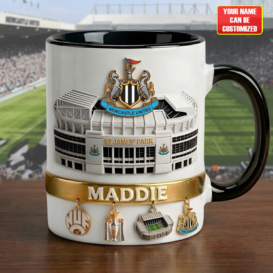 Personalized Newcastle FC Stadium Accent Mug , Cream Mug Gifts , Holiday Gifts