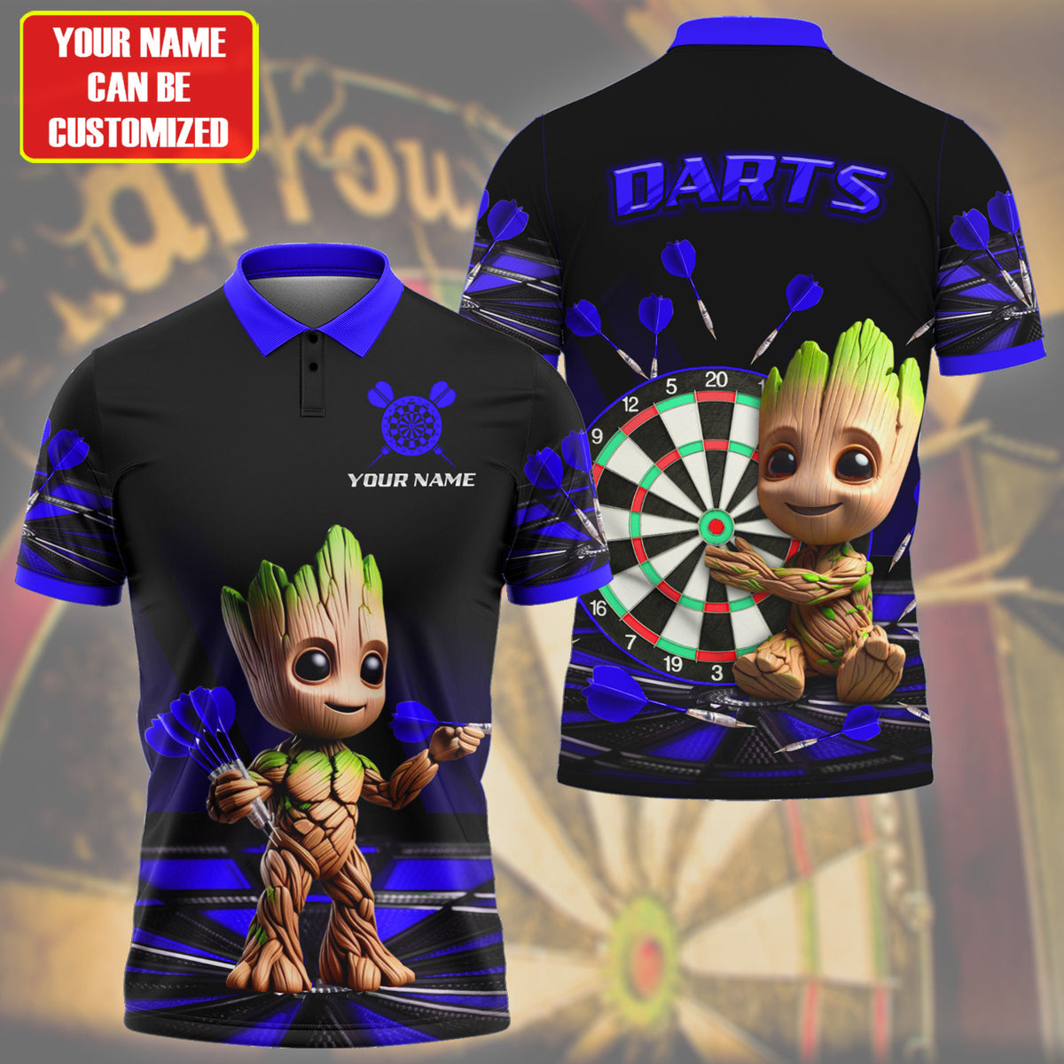 Personalized Name Gr Darts Q6 Blue Version All Over Printed Unisex Shirt Q260401