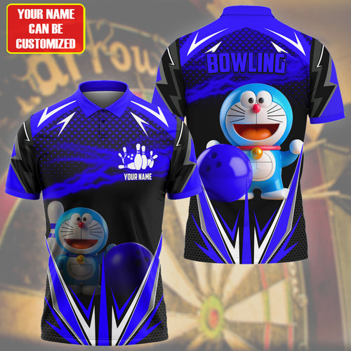 Personalized Name Drm Bowling Blue Version All Over Printed Unisex Shirt Q260403