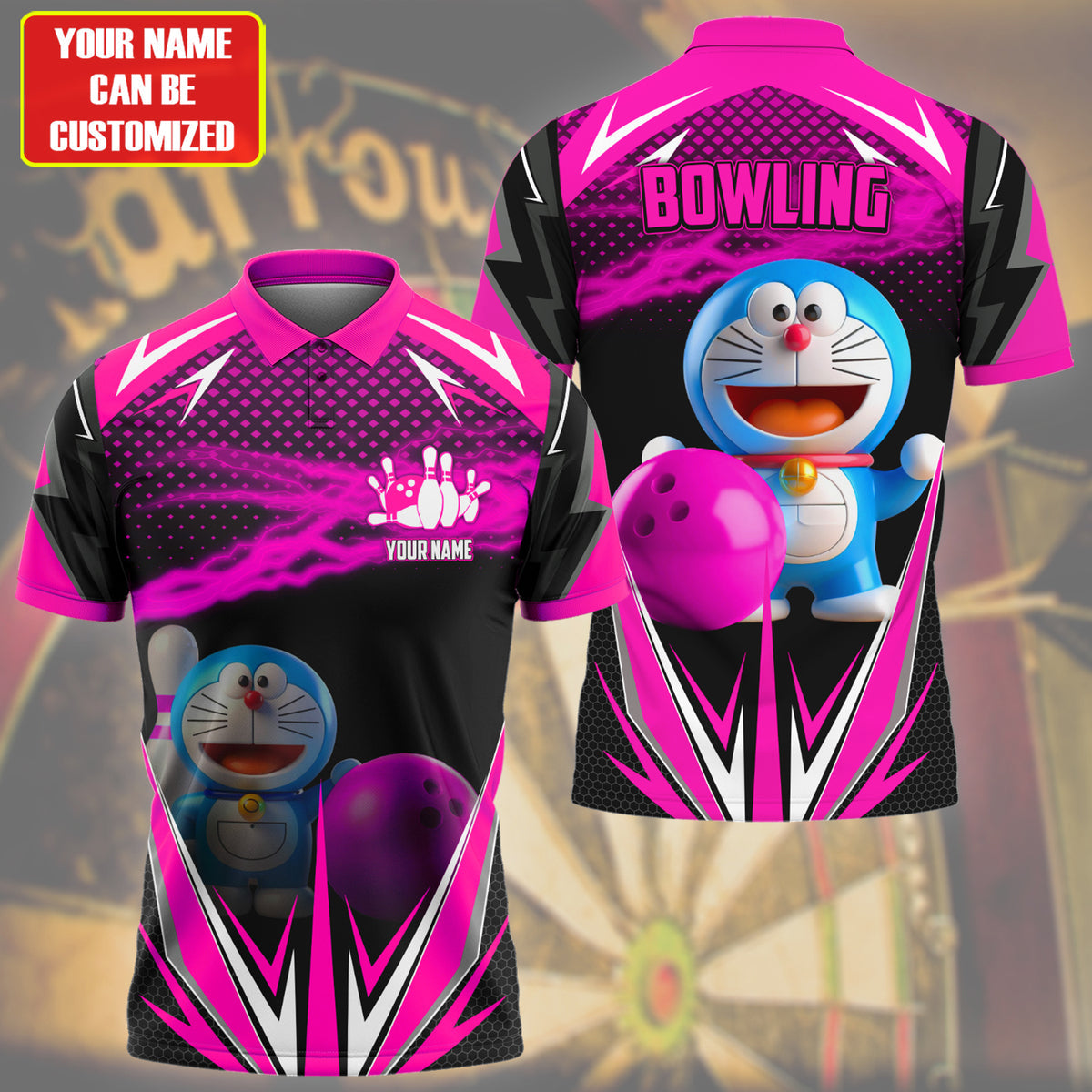 Personalized Name Drm Bowling Pink Version All Over Printed Unisex Shirt Q260403