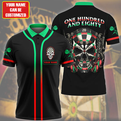 Personalized Name Skull Darts Funny All Over Printed Unisex Shirt Q260404
