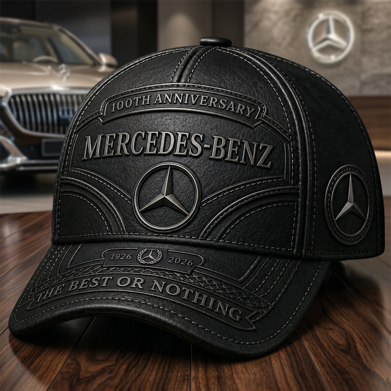 Merc 100TH Anniversary Edition Leather Cap (1926-2026)