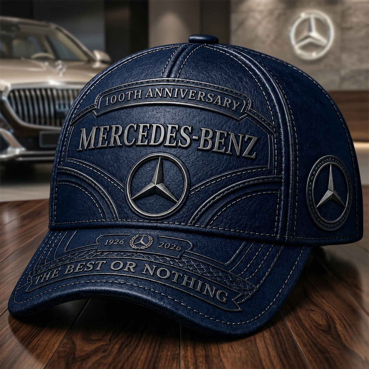Merc 100TH Anniversary Edition Leather Cap (1926-2026)