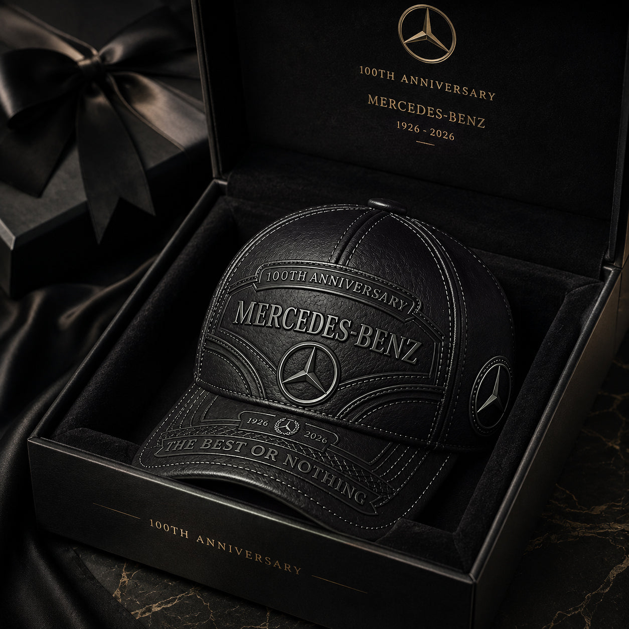 Merc 100TH Anniversary Edition Leather Cap (1926-2026)