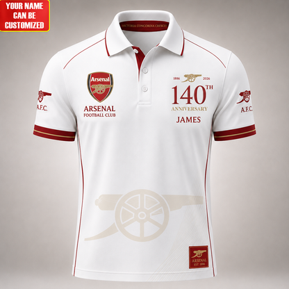 Personalized Arsenal FC 140TH Anniversary Sport 3D Full Printing Set , Shirt , Hoodie , Short , Polo , hawaii (1892-2026)
