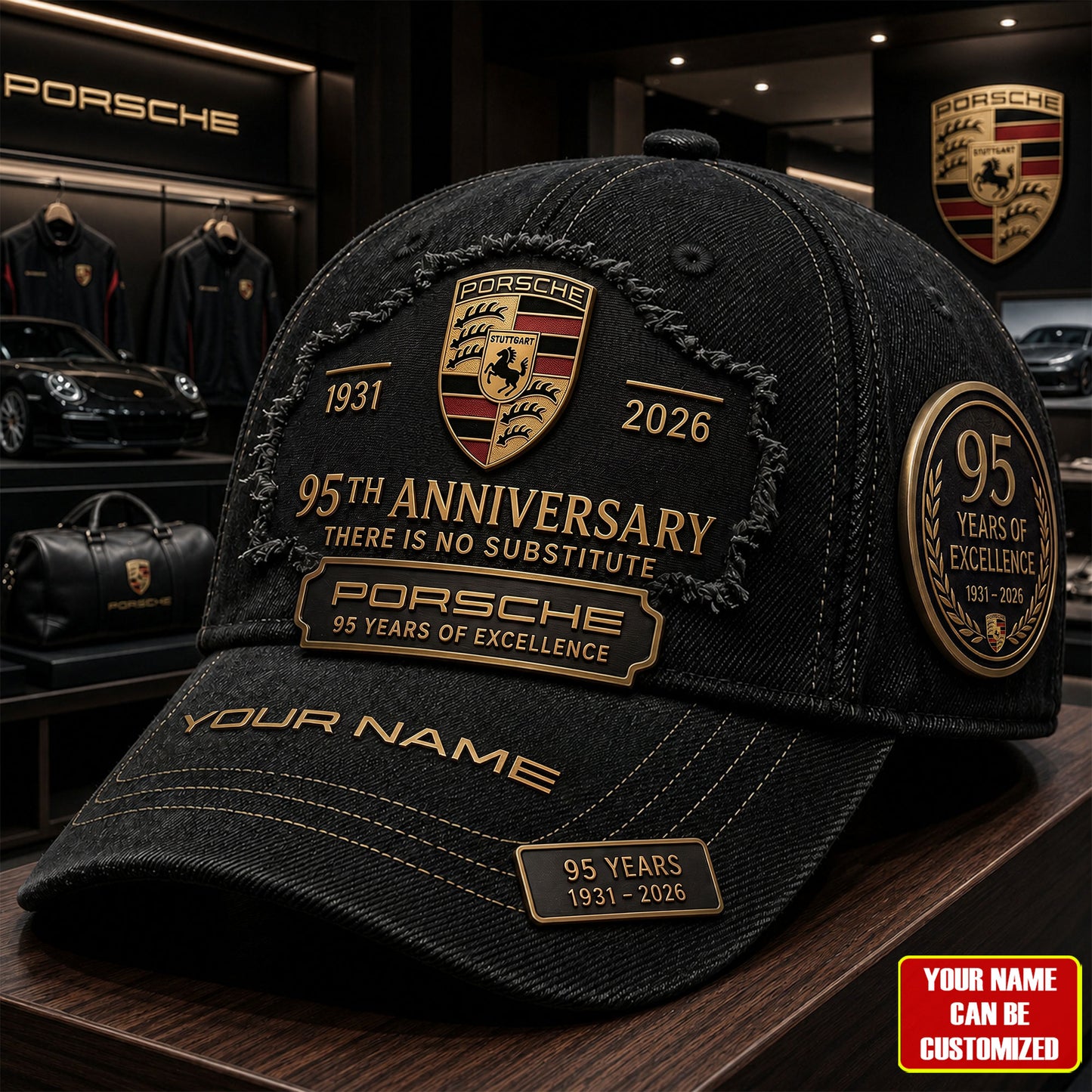 Personalized Pors 95TH Anniversary Denim Classic Cap (1931-2026)
