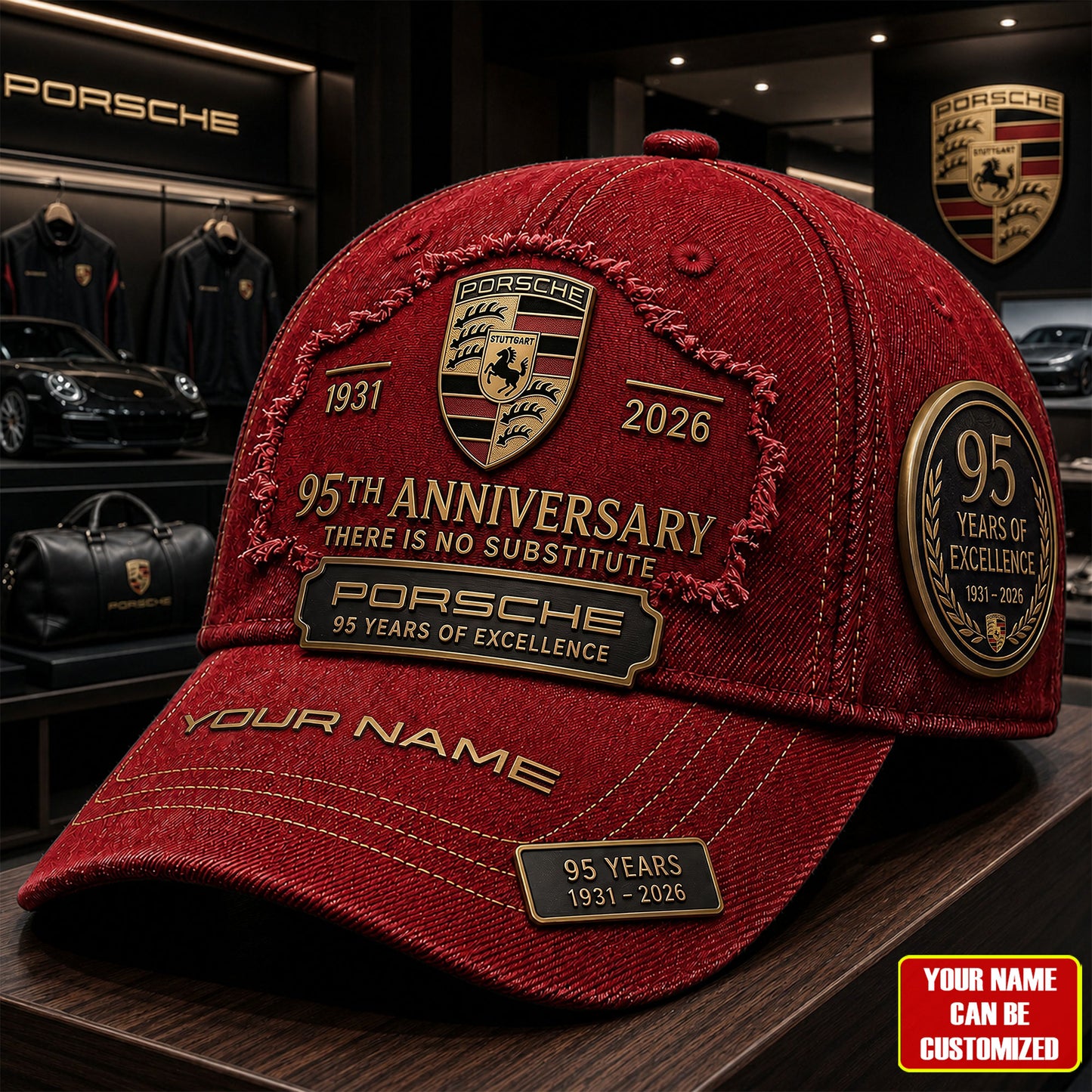 Personalized Pors 95TH Anniversary Denim Classic Cap (1931-2026)