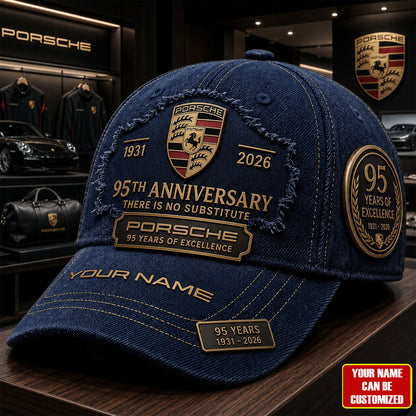 Personalized Pors 95TH Anniversary Denim Classic Cap (1931-2026)