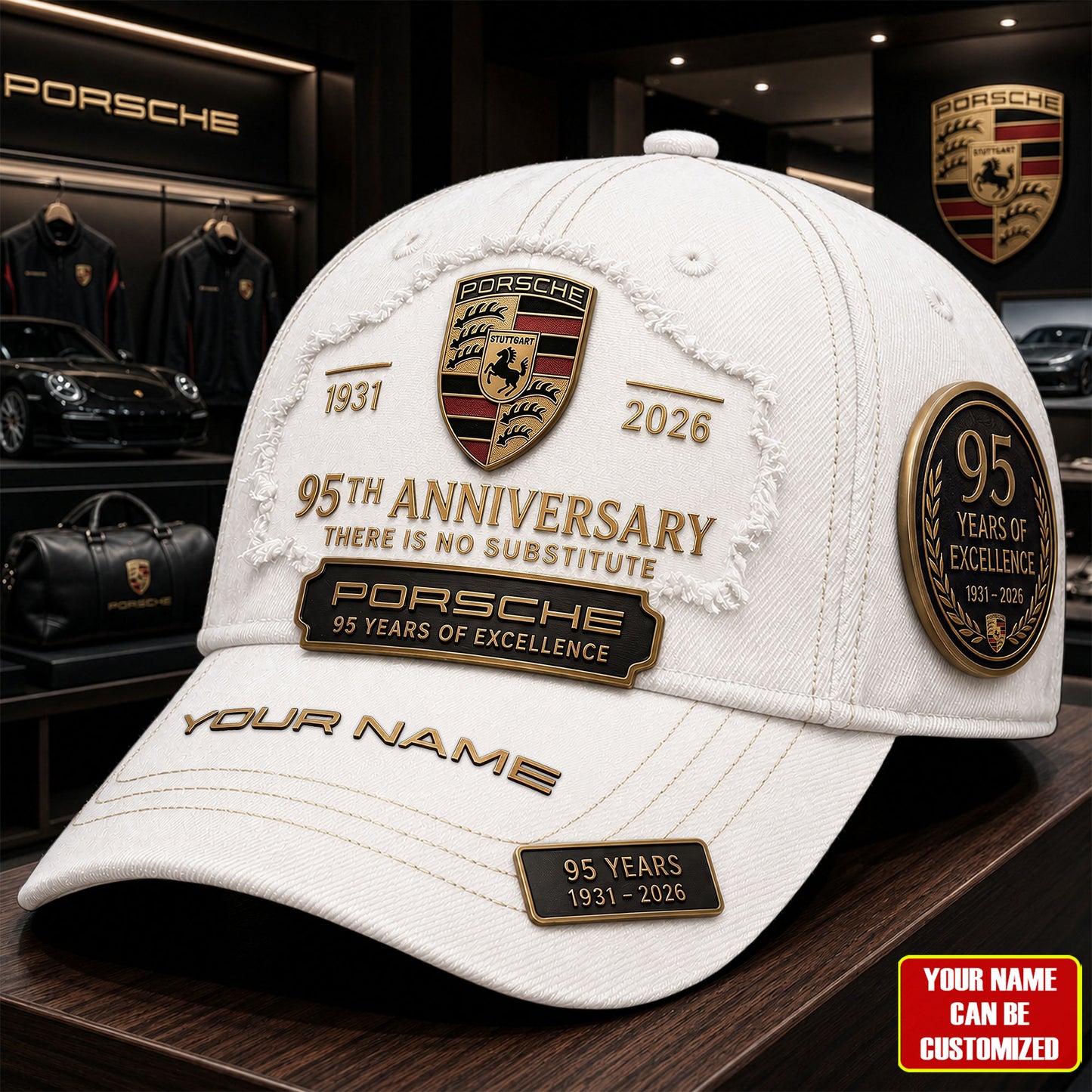 Personalized Pors 95TH Anniversary Denim Classic Cap (1931-2026)