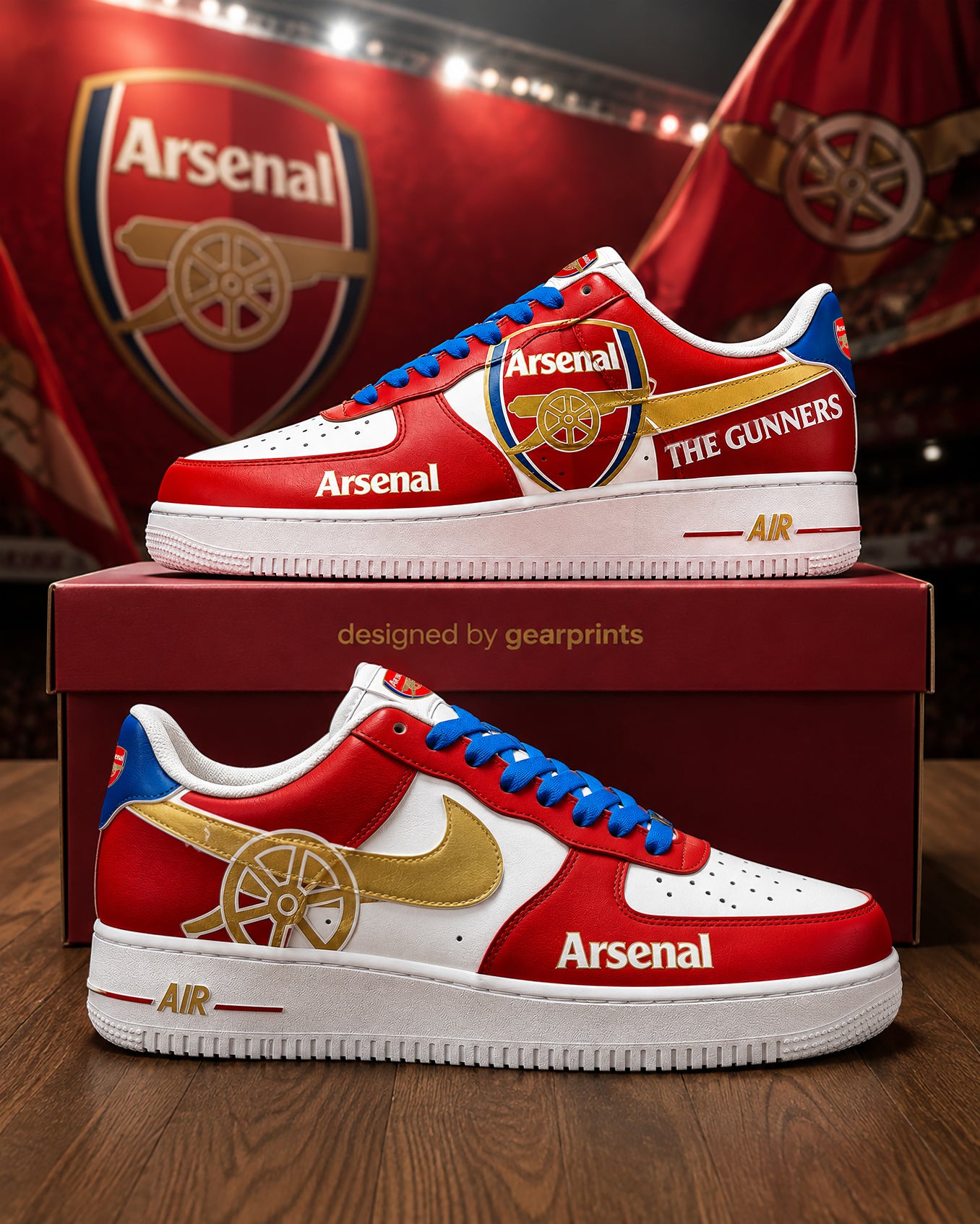 Arsenal FC Gunners AJ1 Custom Sneaker