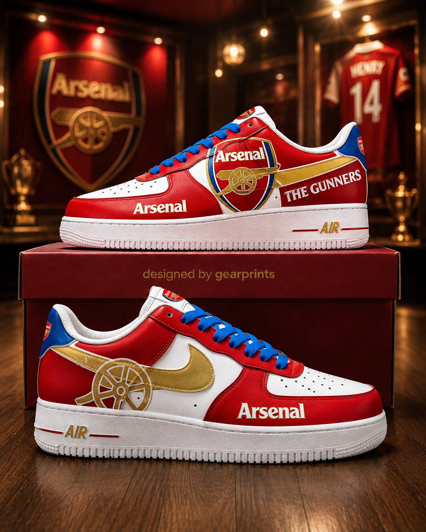 Arsenal FC Gunners AJ1 Custom Sneaker