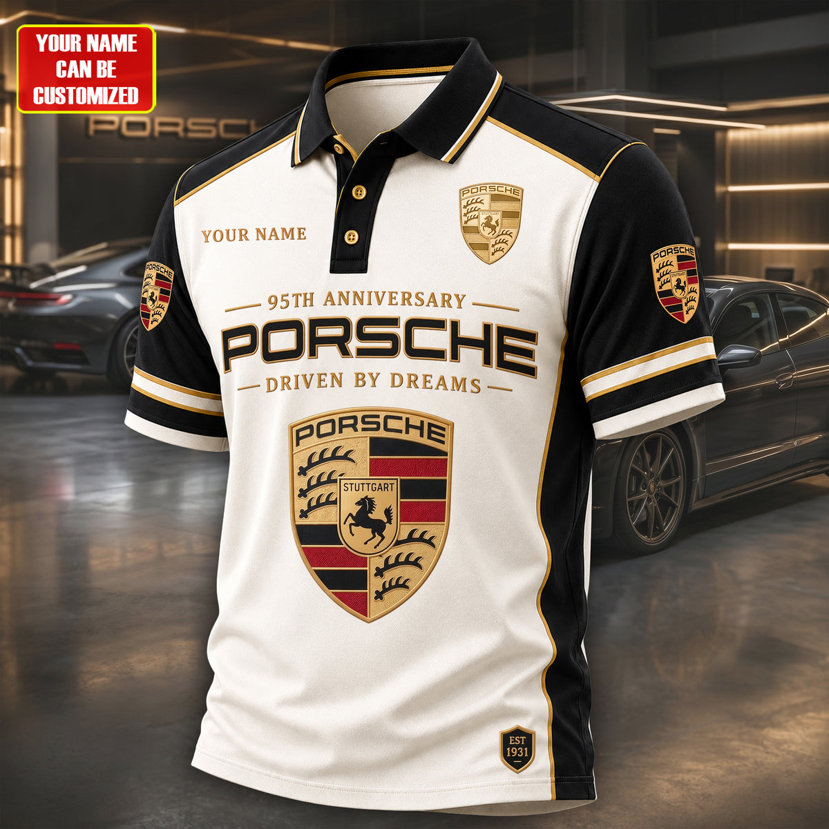 Personalized Pors 95TH Anniversary Luxury Premium Polo Shirt