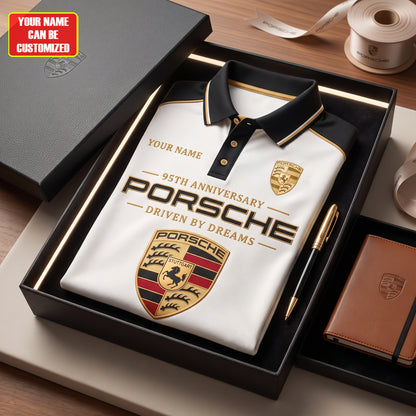 Personalized Pors 95TH Anniversary Luxury Premium Polo Shirt