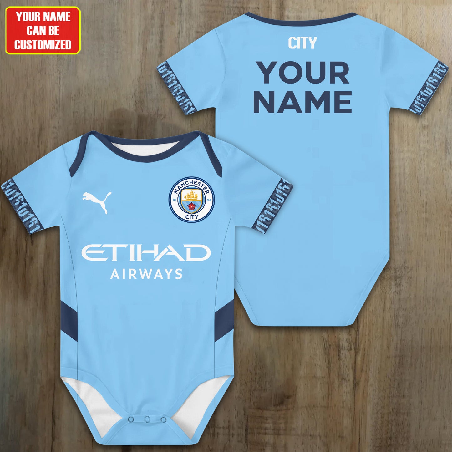 Customized Man City Soccer Jersey , Baby Rib Bodysuit Sizes