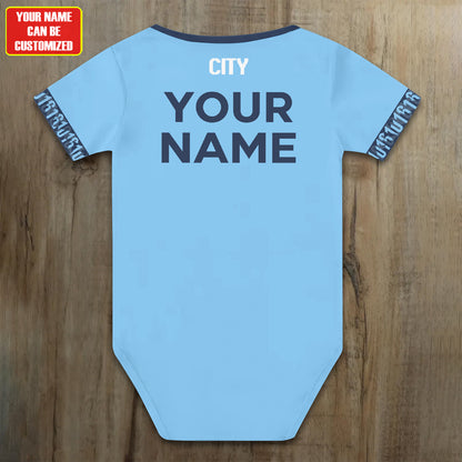 Customized Man City Soccer Jersey , Baby Rib Bodysuit Sizes