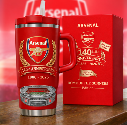 Arsenal FC Stadium 140th Anniversary Insulated Tumbler 30oz 40oz