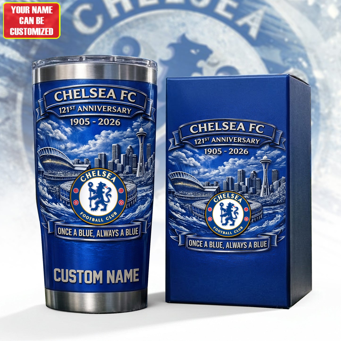 Chelsea FC 121st Anniversary Premium Stainless Tumbler