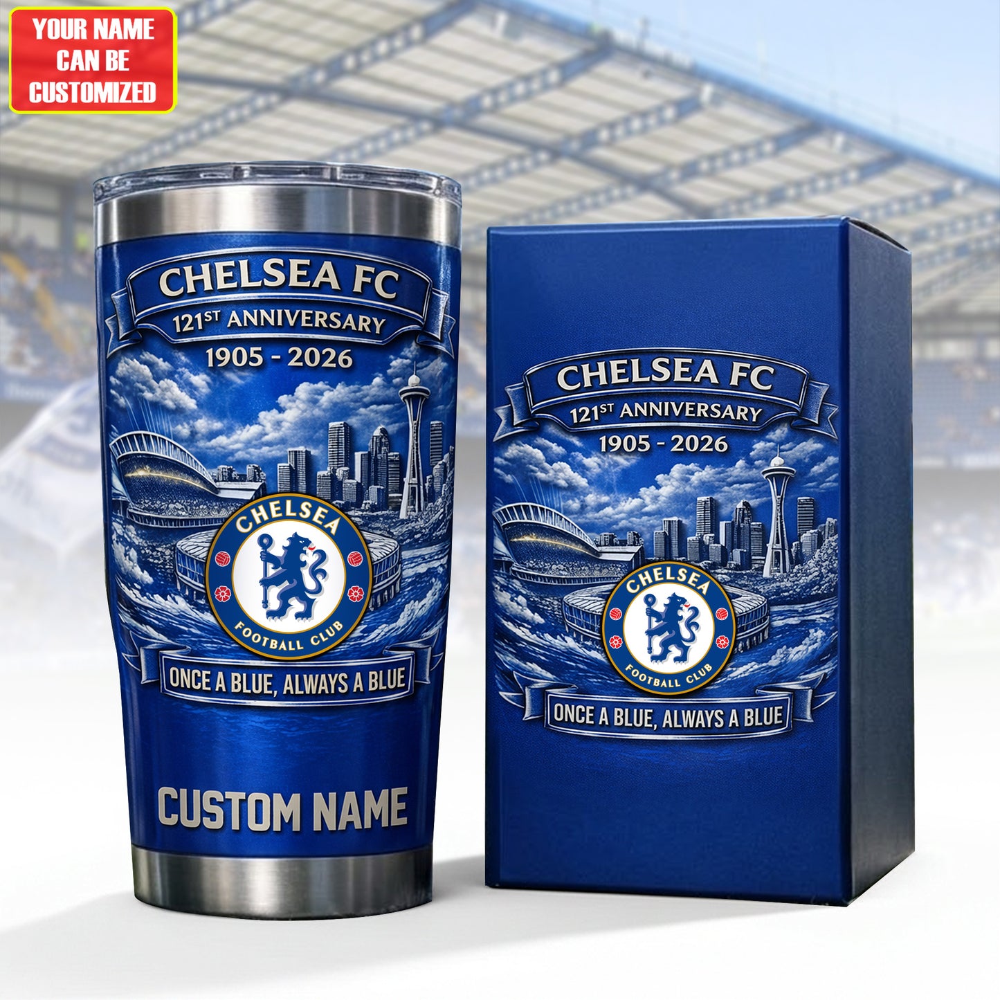 Chelsea FC 121st Anniversary Premium Stainless Tumbler